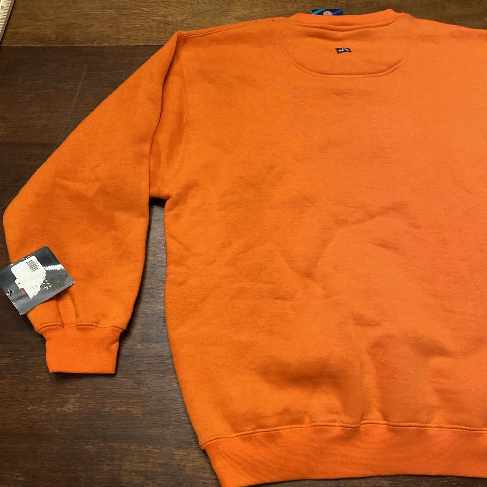 New Clemson Baseball Embroidered Sweatshirt Men's Size Small Orange J‎ America - Picture 7 of 9